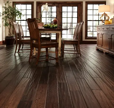 Beautiful wooden flooring installation by SpeedoFix, showcasing warmth and elegance in a home setting