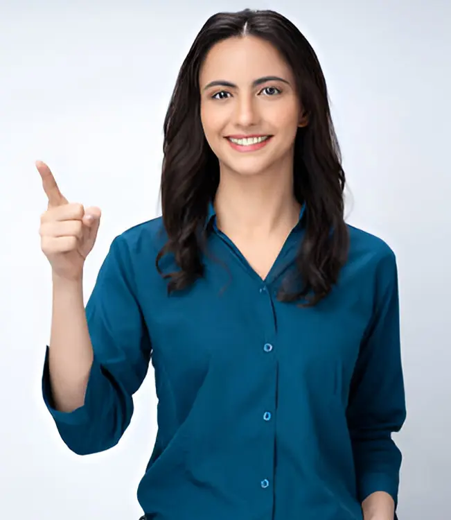Happy customer pointing at SpeedoFix pricing information.
